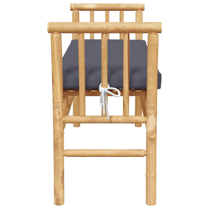 vidaXL Dārza sols ar spilvenu Brūna 110 x 38 x 65cm Bambuss