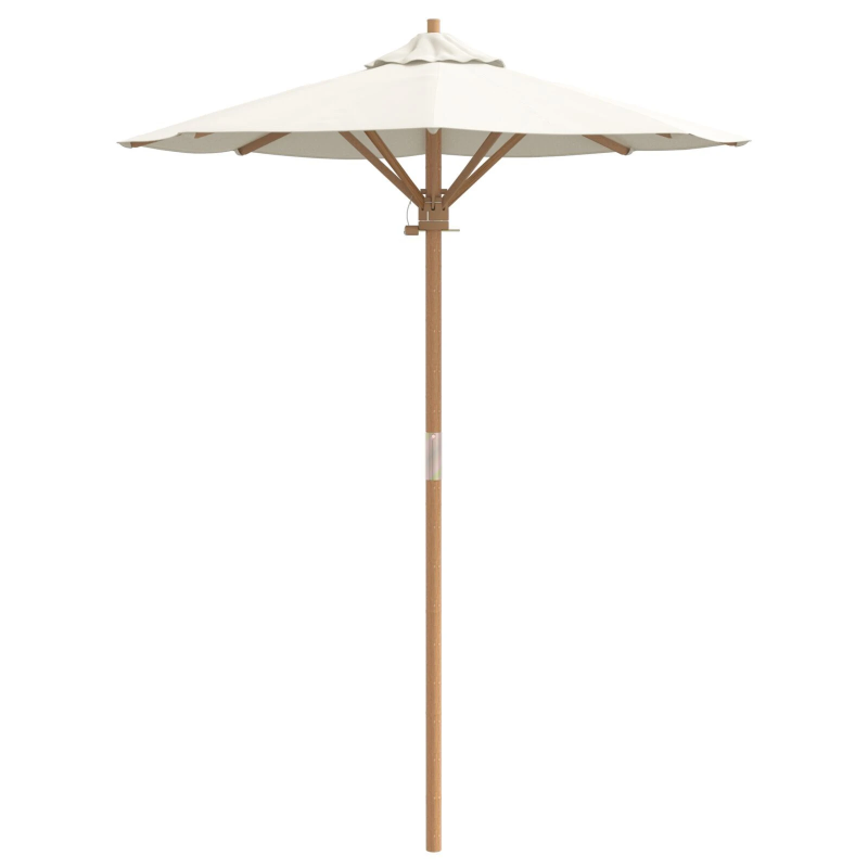 vidaXL Dārza parasols Krēmkrāsas DIA 270 x 260 cm Bambuss