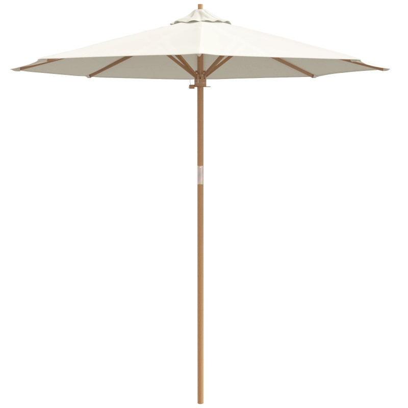vidaXL Dārza parasols Krēmkrāsas DIA 270 x 260 cm Bambuss