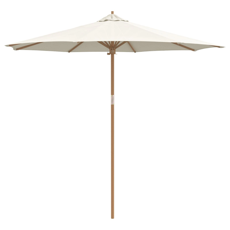 vidaXL Dārza parasols Krēmkrāsas DIA 270 x 260 cm Bambuss