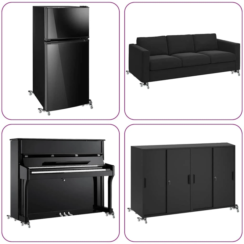 vidaXL mēbeļu riteņi, 4 gab., 16x14,5x5,5 cm, tērauds, 180 kg