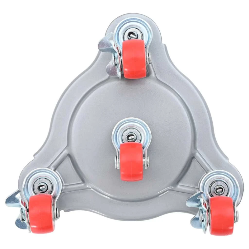 vidaXL mēbeļu riteņi, 4 gab., ar pacēlāju, 14,5x13,5x4 cm, tērauds, 400 kg