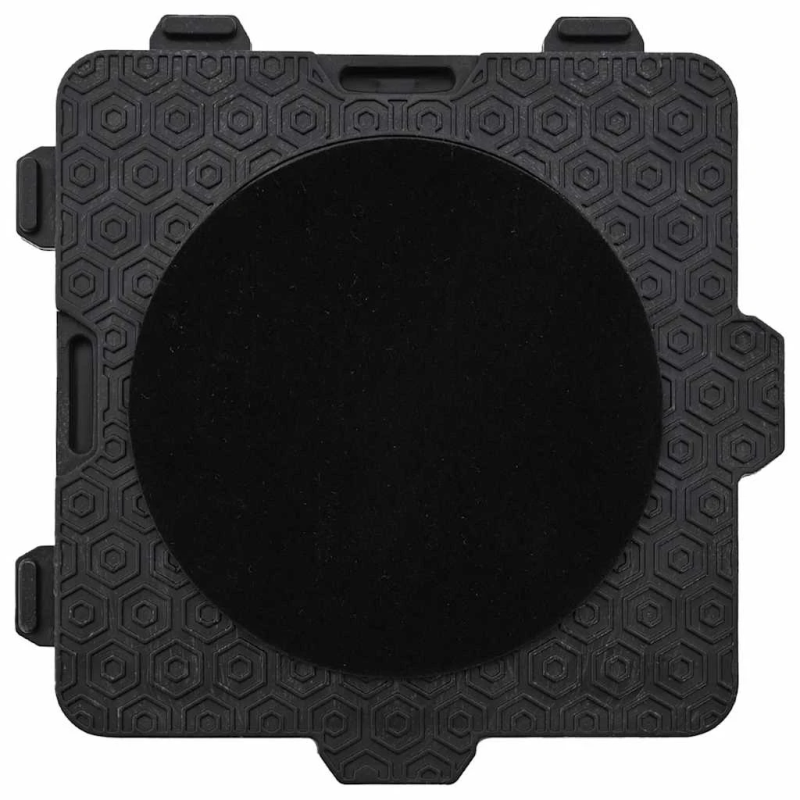 vidaXL mēbeļu riteņi, 4 gab., ar pacēlāju, melni, 13,5x13,5x4,2 cm, 300 kg