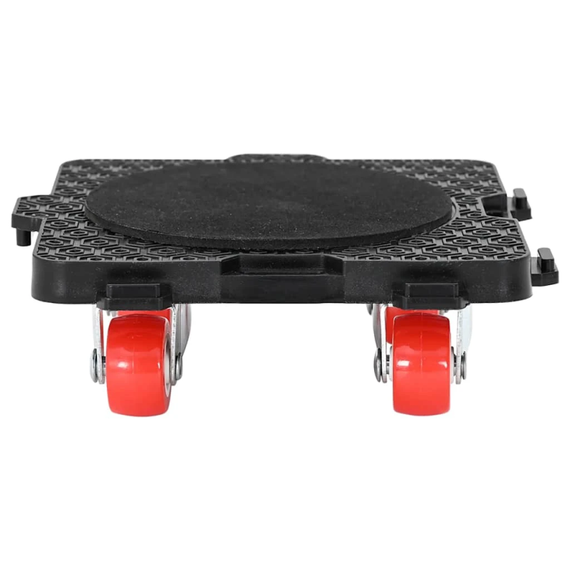 vidaXL mēbeļu riteņi, 4 gab., ar pacēlāju, melni, 13,5x13,5x4,2 cm, 300 kg