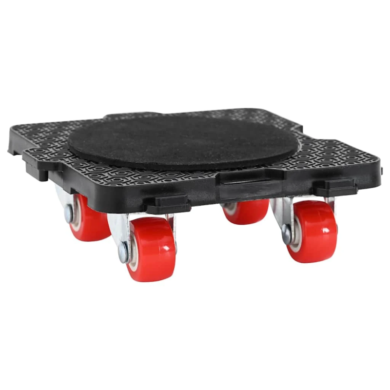 vidaXL mēbeļu riteņi, 4 gab., ar pacēlāju, melni, 13,5x13,5x4,2 cm, 300 kg