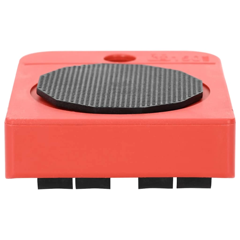 vidaXL mēbeļu riteņi, 8 gab., ar pacēlājiem, sarkani, 9,8x7,5x3 cm, 150 kg