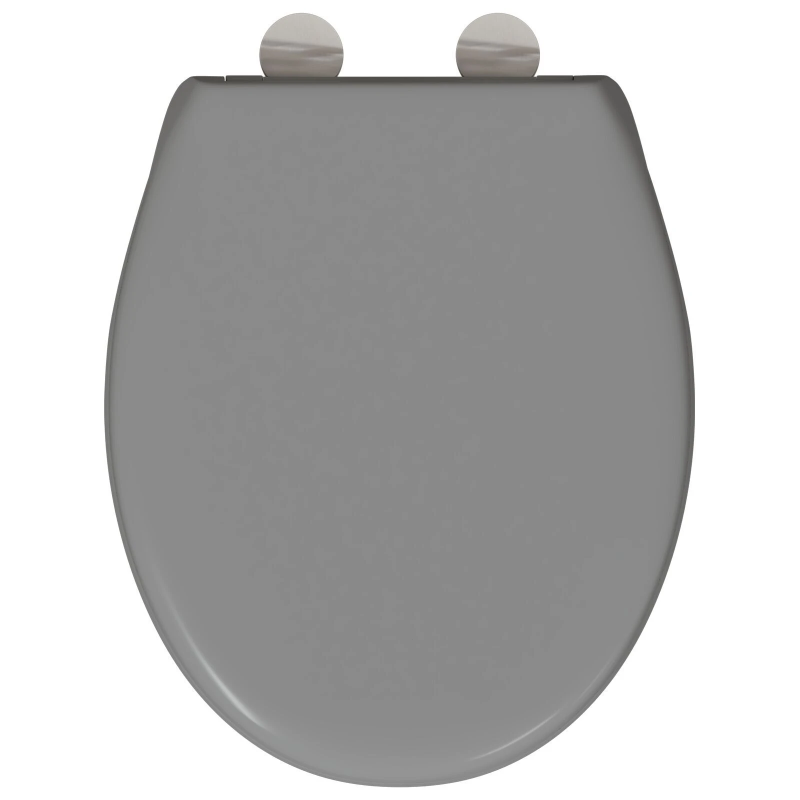 vidaXL Tualetes sēdeklis Pelēka 44,8 x 37,3 x 4,2 cm Duroplast