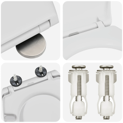 vidaXL Tualetes sēdeklis Balts 44,8 x 37,3 x 4,2 cm Duroplast