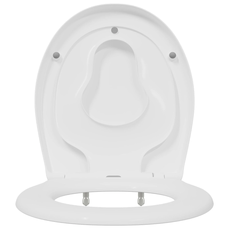 vidaXL Tualetes sēdeklis Balts 44,5 x 37,3 x 4,3 cm Duroplast