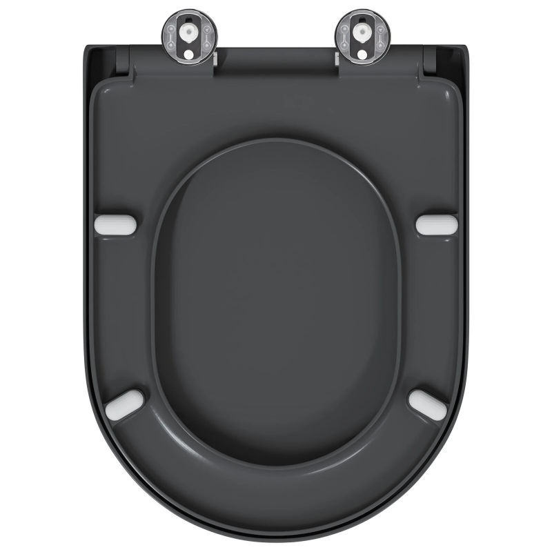 vidaXL Tualetes sēdeklis Antracīts 49 x 36 x 4 cm Duroplast