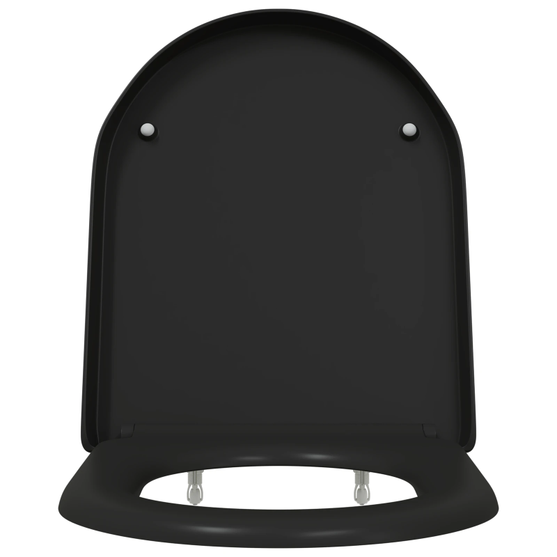 vidaXL Tualetes sēdeklis Melna 49 x 36 x 4 cm Duroplast