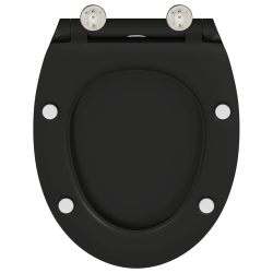 vidaXL Tualetes sēdeklis Melna 45,5 x 37,5 x 3,8 cm Duroplast