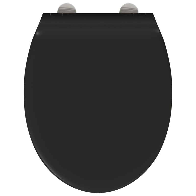 vidaXL Tualetes sēdeklis Melna 45,5 x 37,5 x 3,8 cm Duroplast