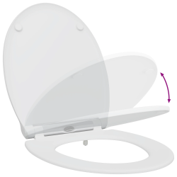 vidaXL Tualetes sēdeklis Balts 47 x 37,5 x 3,8 cm Duroplast