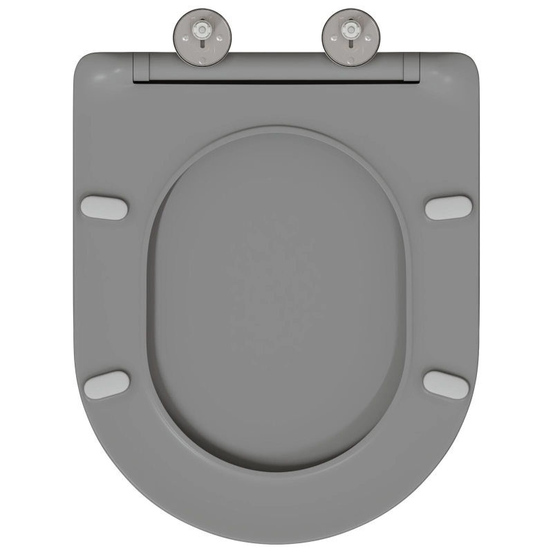 vidaXL Tualetes sēdeklis Pelēka 44 x 36,4 x 3,4 cm Duroplast