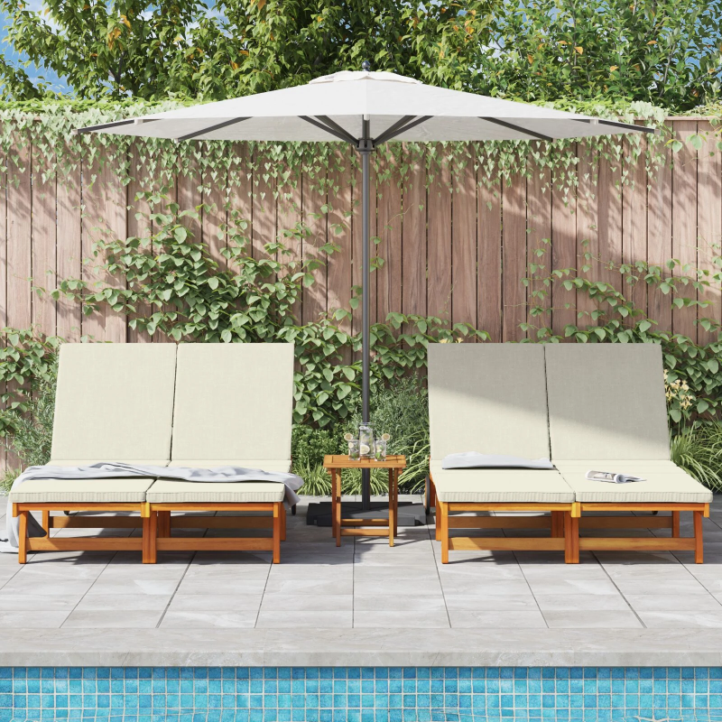 vidaXL Sauļošanās krēsls Brūna 63 x 199 x 85 cm Cietā akācijas koks