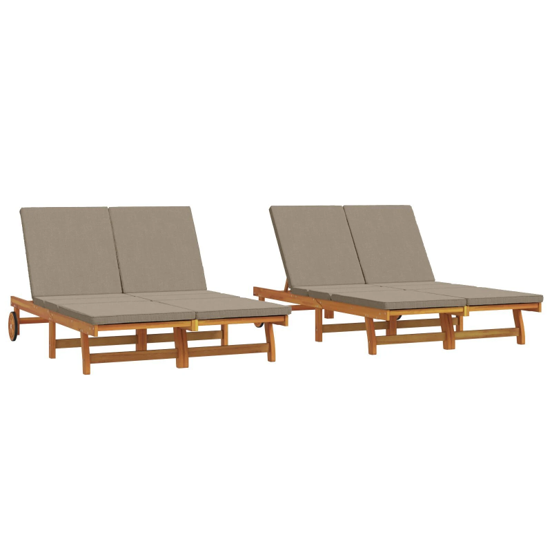 vidaXL Sauļošanās krēsls Brūna 63 x 199 x 85 cm Cietā akācijas koks