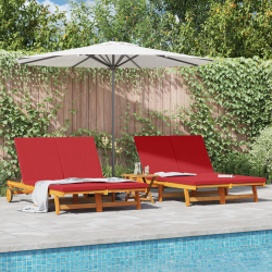 vidaXL Sauļošanās krēsls Brūna 63 x 199 x 85 cm Cietā akācijas koks