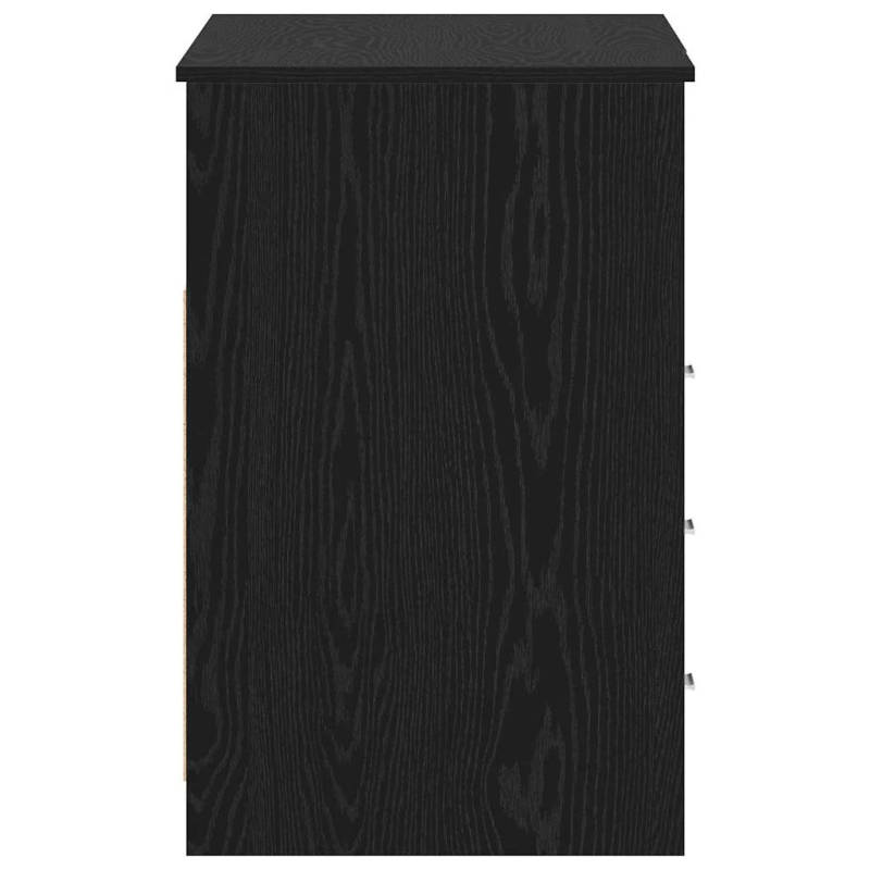 vidaXL Galds 2 pcs Melns ozolkoks 140 x 50 x 76 cm Inženierijas koks