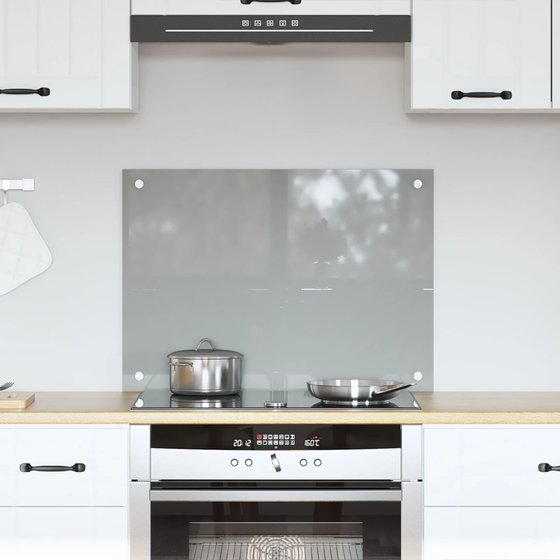 vidaXL Virtuves aizsargpanelis Gaiši pelēka 70 x 50 x 0,6 cm