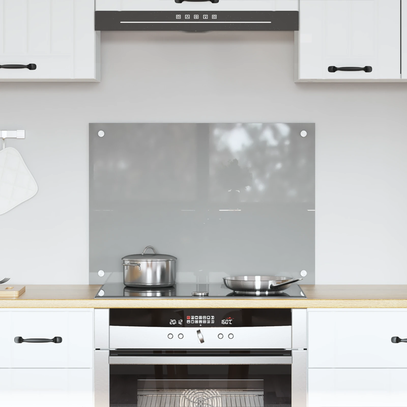 vidaXL Virtuves aizsargpanelis Gaiši pelēka 70 x 50 x 0,6 cm