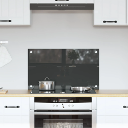 vidaXL Virtuves aizsargpanelis Tumši pelēka 70 x 40 x 0,6 cm