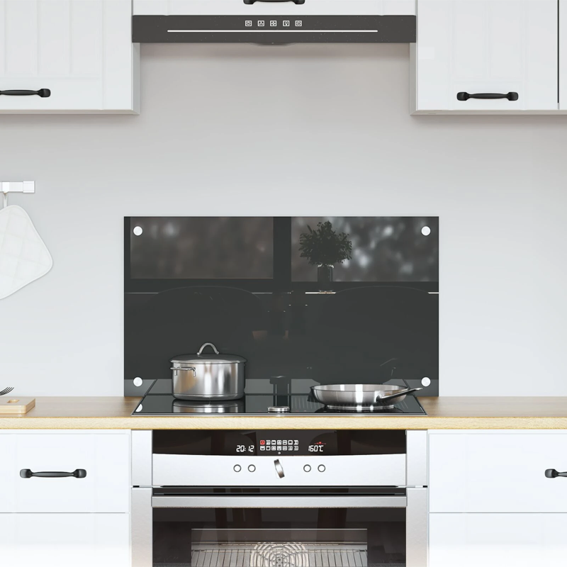 vidaXL Virtuves aizsargpanelis Tumši pelēka 70 x 40 x 0,6 cm