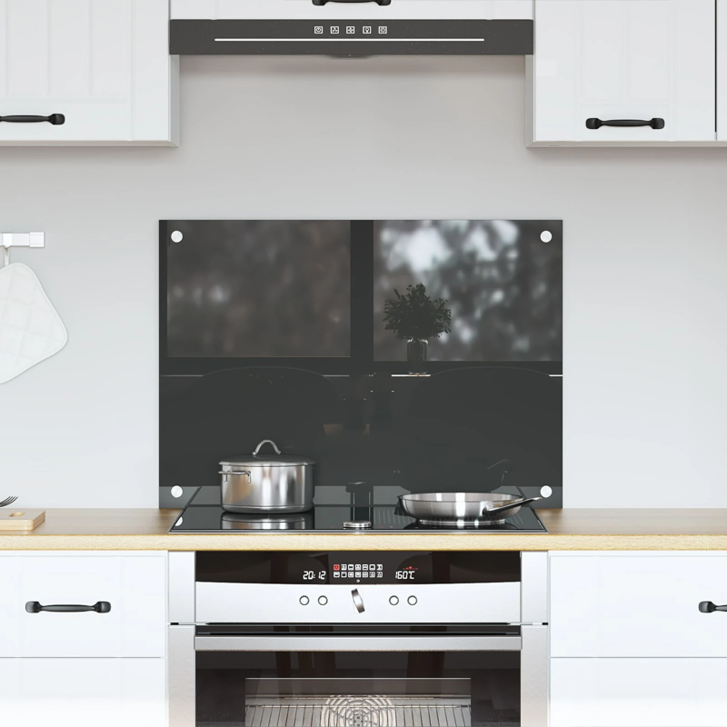 vidaXL Virtuves aizsargpanelis Tumši pelēka 70 x 50 x 0,6 cm