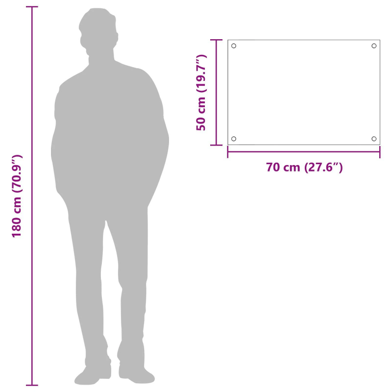 vidaXL Virtuves aizsargpanelis Tumši pelēka 70 x 50 x 0,6 cm