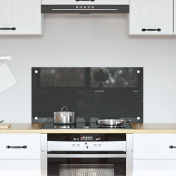 vidaXL Virtuves aizsargpanelis Tumši pelēka 80 x 40 x 0,6 cm