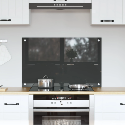 vidaXL Virtuves aizsargpanelis Tumši pelēka 80 x 50 x 0,6 cm