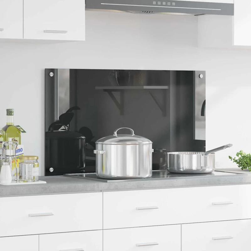 vidaXL Virtuves aizsargpanelis Tumši pelēka 90 x 50 x 0,6 cm