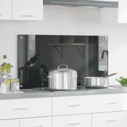 vidaXL Virtuves aizsargpanelis Tumši pelēka 100 x 50 x 0,6 cm