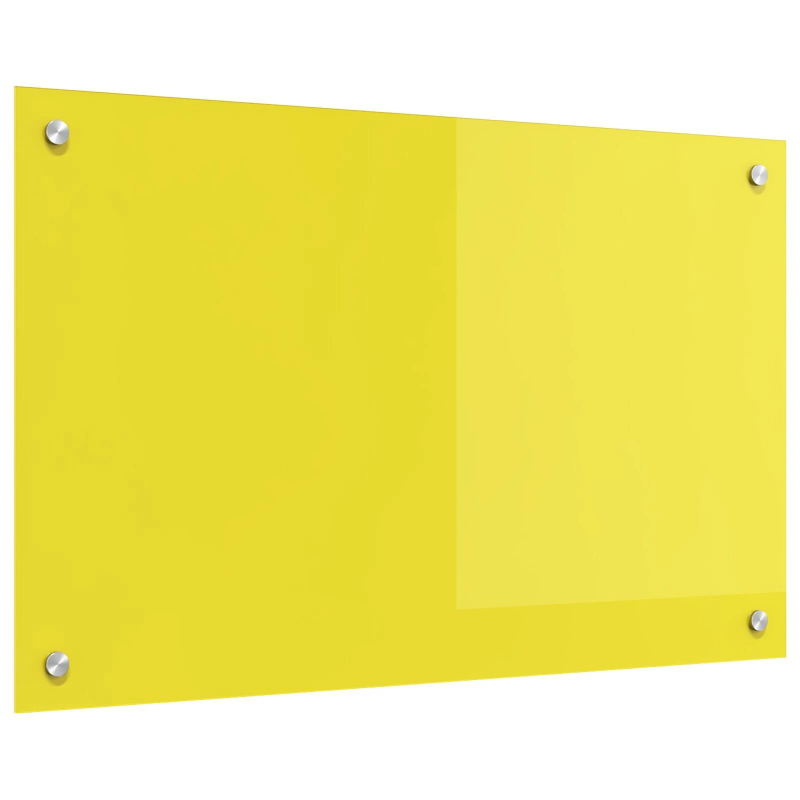 vidaXL Virtuves aizsargpanelis Dzeltena 80 x 50 x 0,6 cm rūdīts stikls