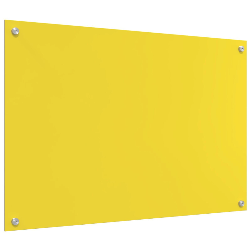 vidaXL Virtuves aizsargpanelis Dzeltena 90 x 60 x 0,6 cm rūdīts stikls