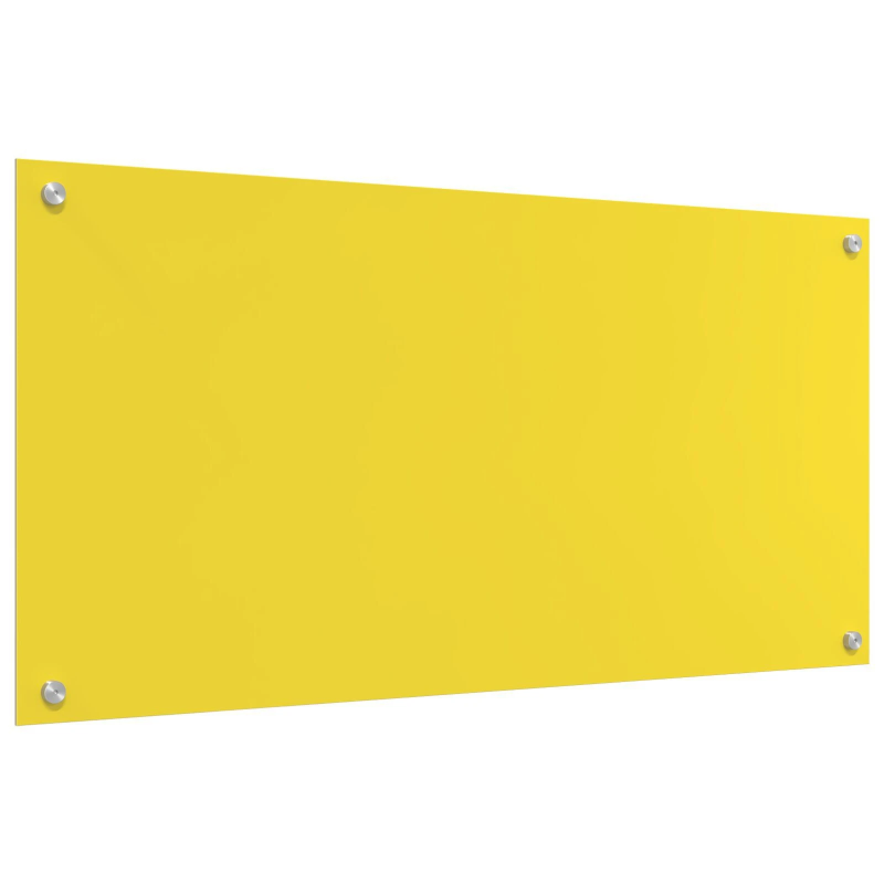 vidaXL Virtuves aizsargpanelis Dzeltena 100 x 50 x 0,6 cm