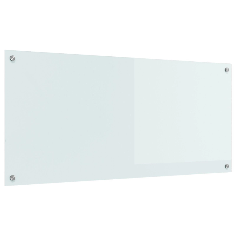 vidaXL Virtuves aizsargpanelis Balts 110 x 50 x 0,6 cm rūdīts stikls