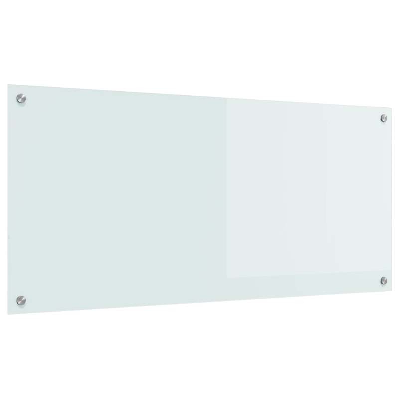 vidaXL Virtuves aizsargpanelis Balts 110 x 50 x 0,6 cm rūdīts stikls