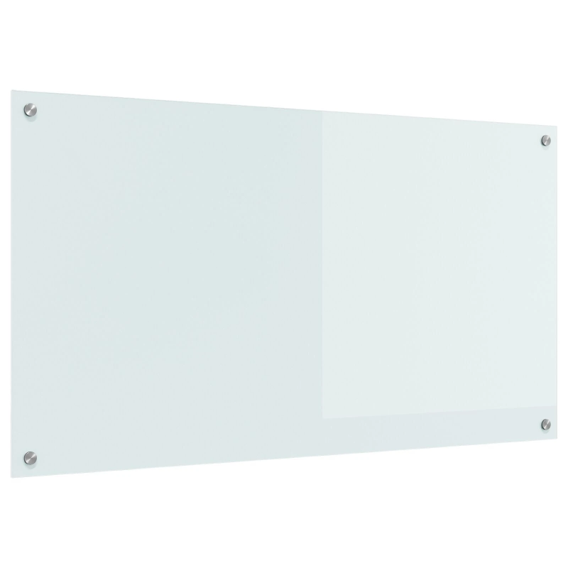 vidaXL Virtuves aizsargpanelis Balts 110 x 60 x 0,6 cm rūdīts stikls