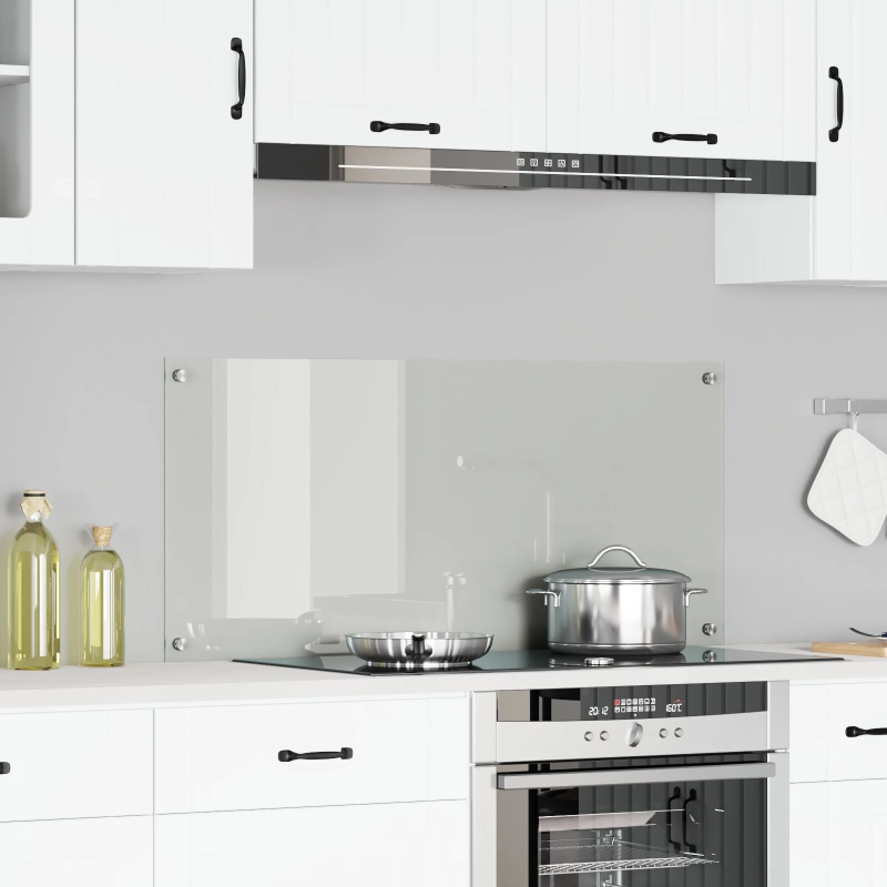 vidaXL Virtuves aizsargpanelis Caurspīdīgs 110 x 50 x 0,6 cm