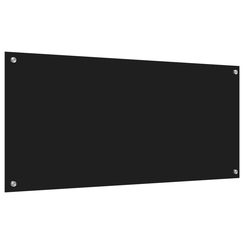 vidaXL Virtuves aizsargpanelis Melna 110 x 50 x 0,6 cm rūdīts stikls
