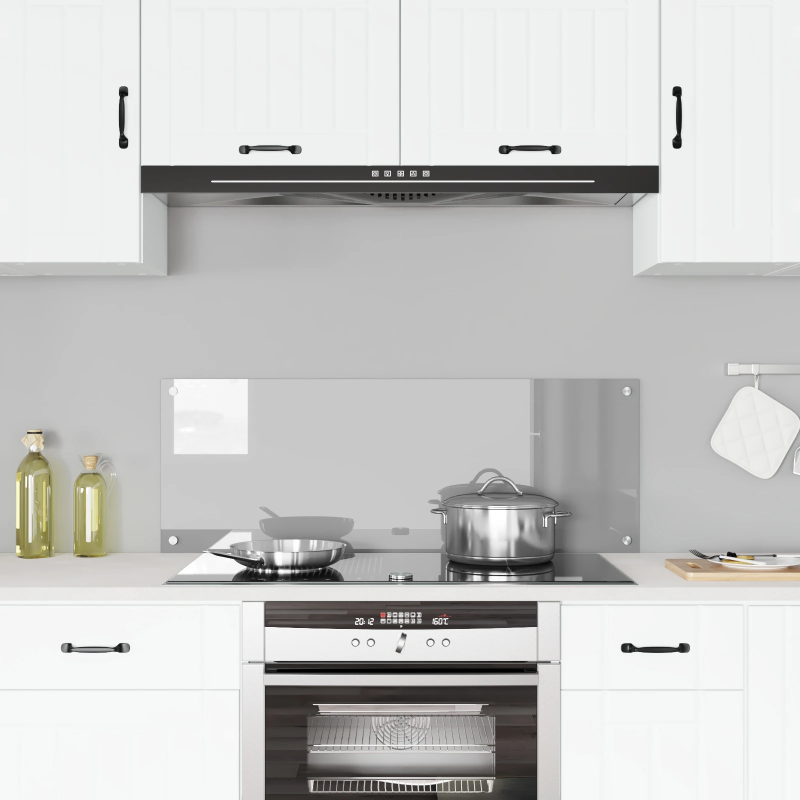 vidaXL Virtuves aizsargpanelis Gaiši pelēka 110 x 40 x 0,6 cm