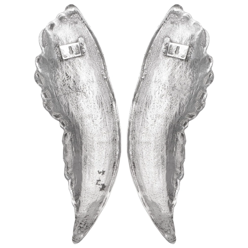 vidaXL Spārnu skulptūra Sudraba 31 x 5 x 91 cm Alumīnijs
