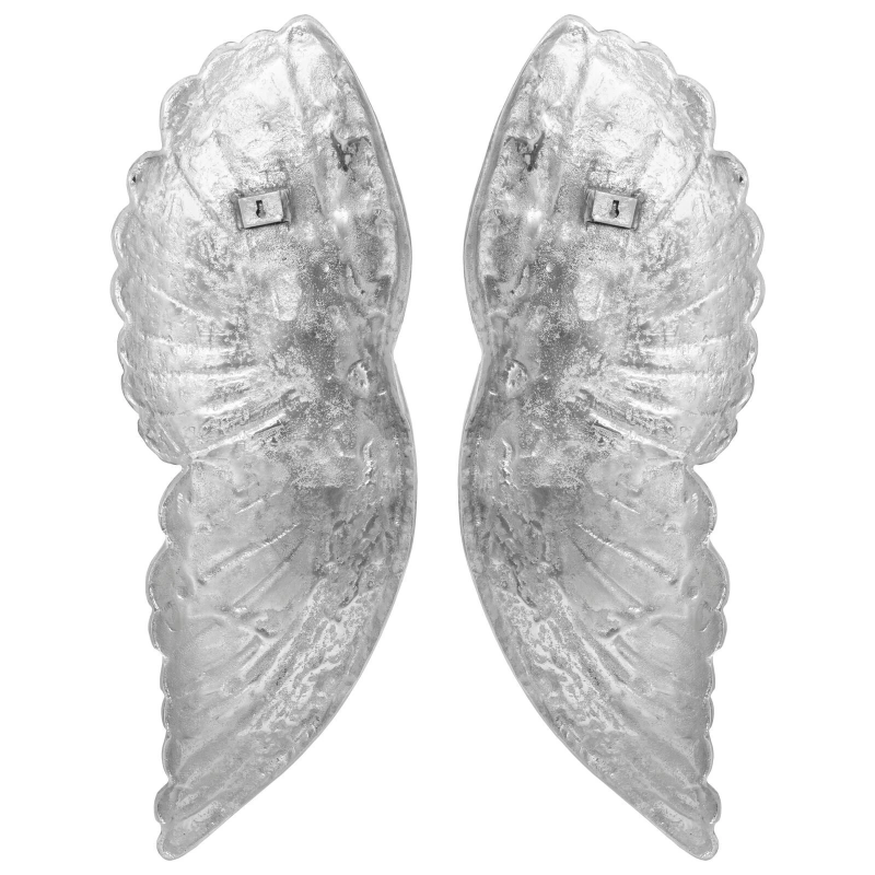 vidaXL Spārnu skulptūra Sudraba 17 x 5 x 59 cm Alumīnijs