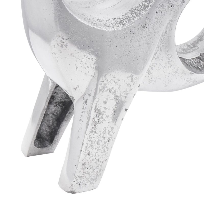 vidaXL Vērša skulptūra Sudraba 22 x 9.5 x 34 cm Alumīnijs