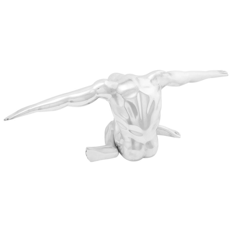 vidaXL Skulptūra Sudraba 63 x 20 x 22 cm Alumīnijs