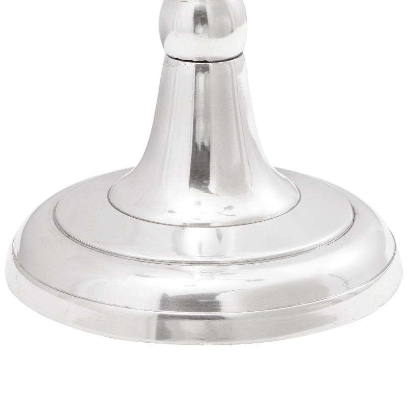 vidaXL Sveču turētājs Sudraba 39 x 39 x 60 cm Alumīnijs