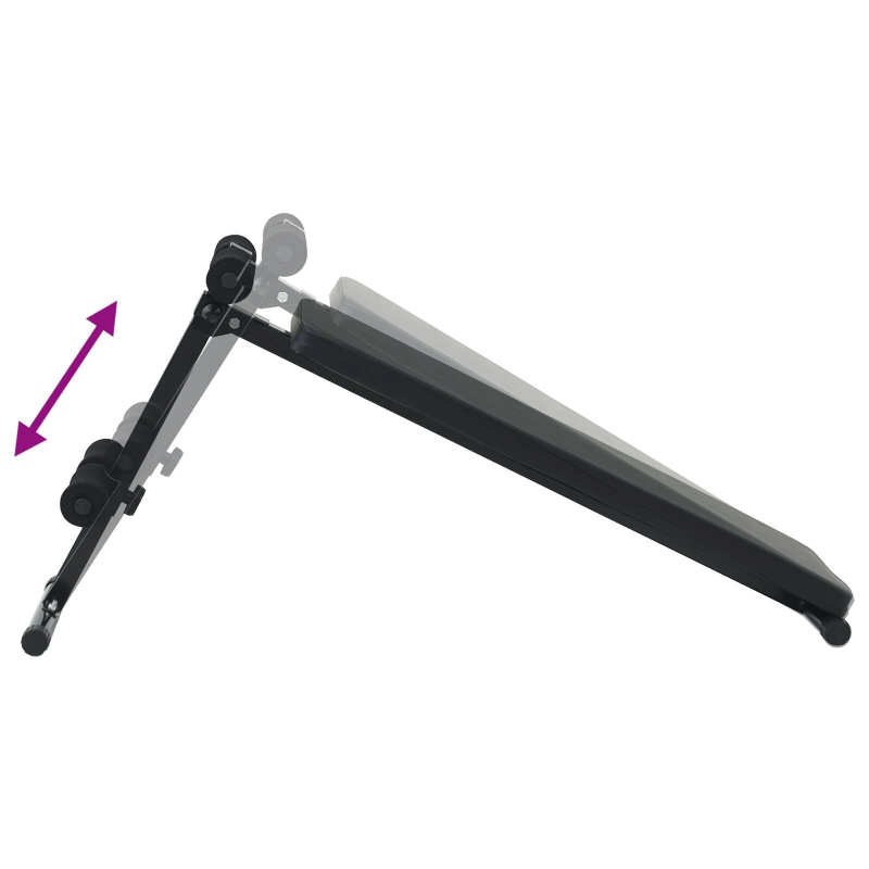 vidaXL Sols sēdus vingrinājumiem Melna 124 x 33,5 x 55 cm