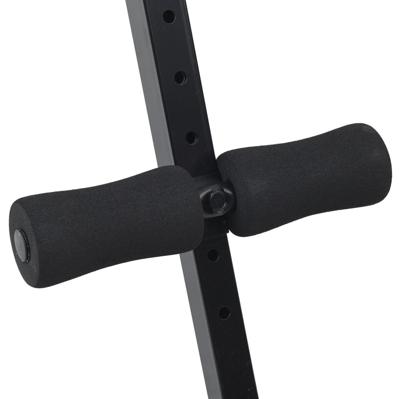 vidaXL Sols sēdus vingrinājumiem Melna 124 x 33,5 x 55 cm