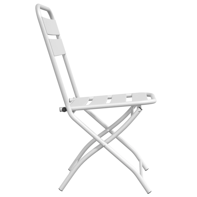 vidaXL Dārza saliekamais krēsls 2 pcs Balts 42 x 52 x 82cm